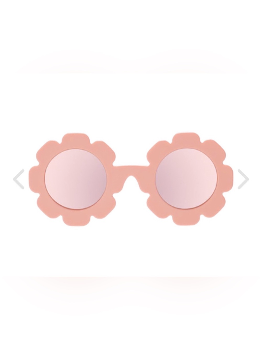 NWT Babiators Kids Peachy Keen Flower Polarized Rose Gold Mirror Sunglasses